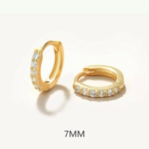 oorringen 7 mm gold plated