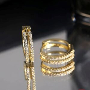 Oorringen met zirkonia