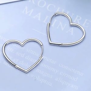 Oorringen zilver en gold plated hart