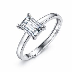 Ring baguette moissanite