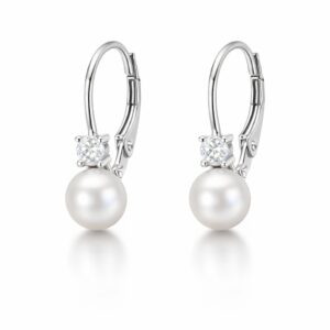 Oorbellen parel moisanite