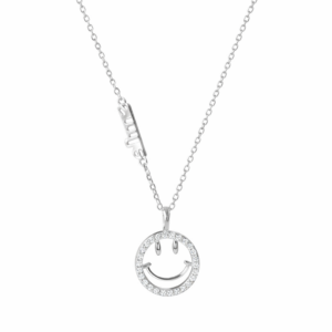 Ketting zirkonia smiley