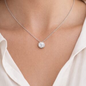 Ketting solitair moisanite