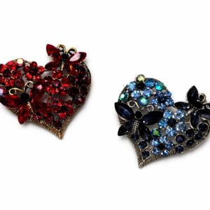 Broche hart strass