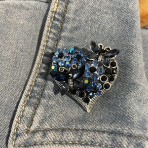 Broche hart strass
