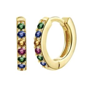 Oorringen regenboog 8mm