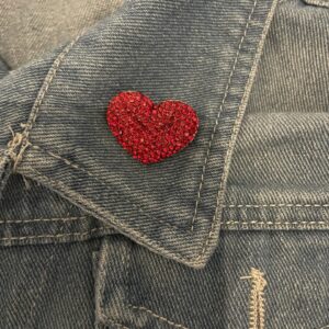 Broche rood hart