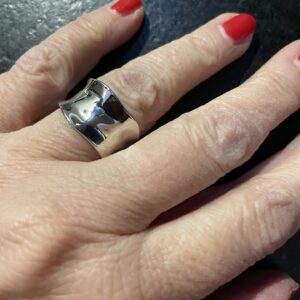 Ring stoer zilver of goldplated