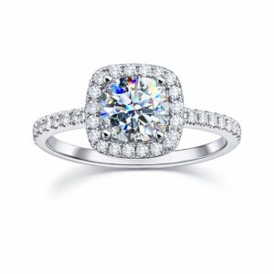 Ring vierkant Moissanite 1 crt
