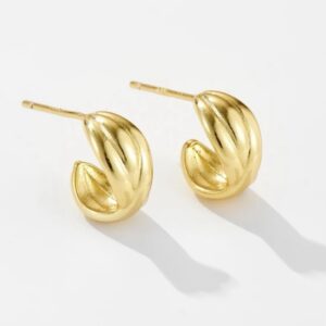 Oorstekers knoop goldplated