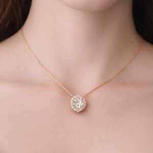 Ketting olijf moissanite