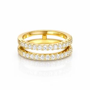 Ring Double Moissanite