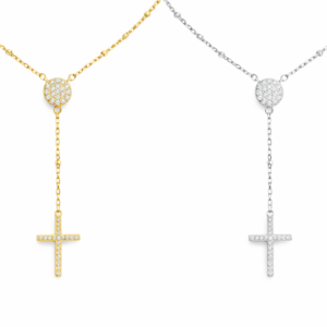 Ketting rozenkrans moissanite