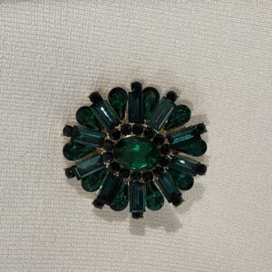 Broche groen strass