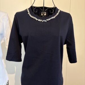 Shirt met strass blauw