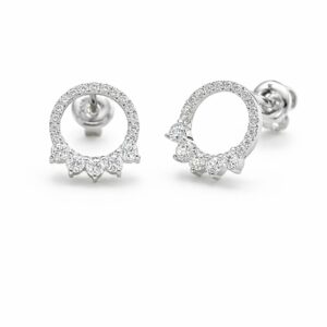 Oorbellen moissanite circle
