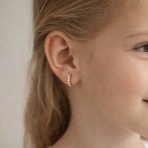 Kinder oorbel rosé ringetje