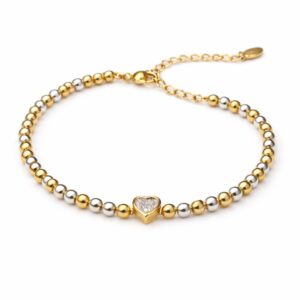 Armband two tone hartje