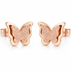 Kinder oorbel 3D vlinder