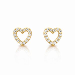 Kinder oorbel hartje goud